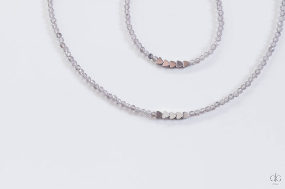 Smoky quartz hearts bracelet - GG Unique