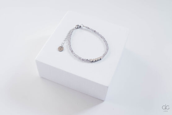 Smoky quartz hearts bracelet - GG Unique