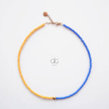 Blue yellow support Ukraine necklace - GG unique