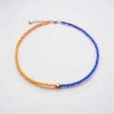 Blue yellow support Ukraine necklace - GG unique