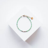 Green nephrite stone bracelet - GG Unique