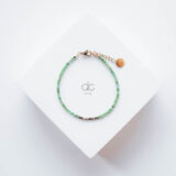Green nephrite stone bracelet - GG Unique