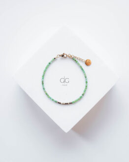 Green nephrite stone bracelet - GG Unique