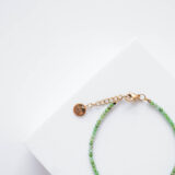 Green nephrite stone bracelet - GG Unique