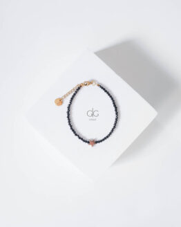 Black crystals star bracelet - GG Unique