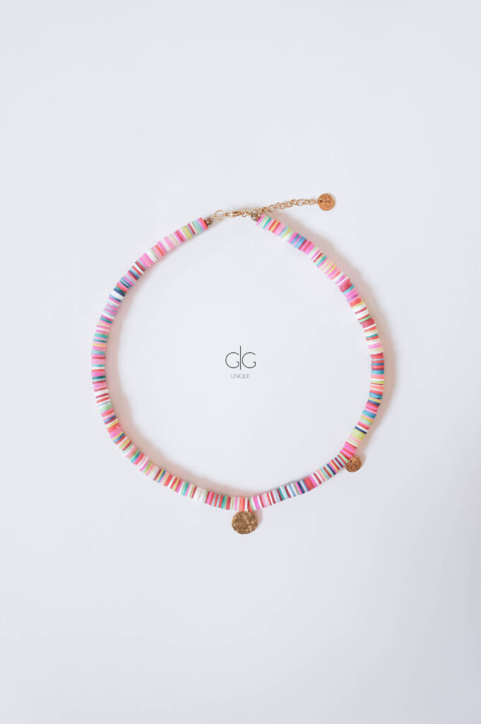 Colorful rubber beads necklace - GG Unique
