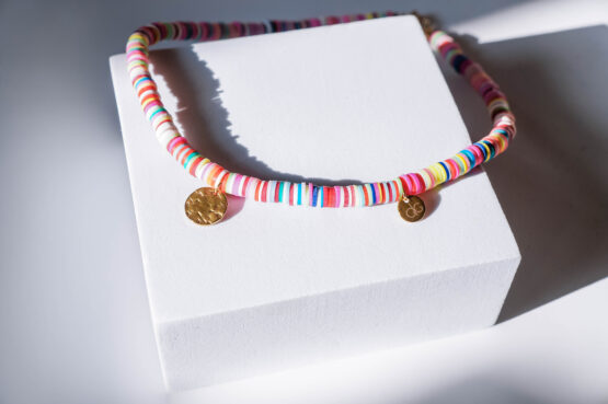 Colorful rubber beads necklace - GG Unique