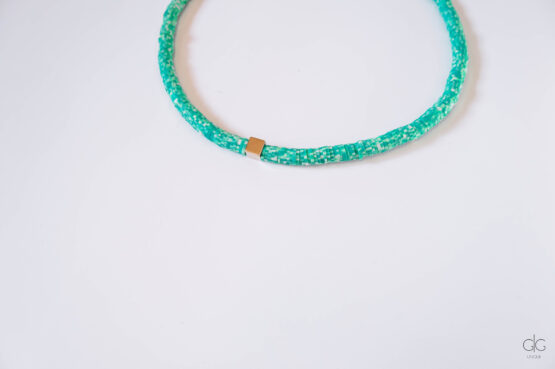 Green rubber beads necklace - GG Unique