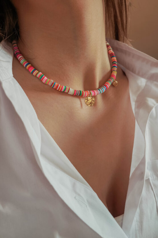 Colorful rubber beads necklace - GG Unique