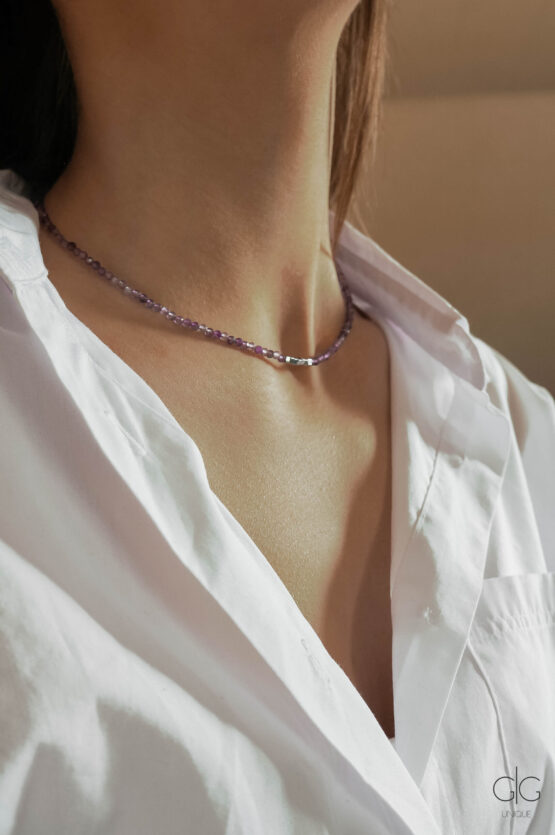 Amethyst stone necklace - GG Unique