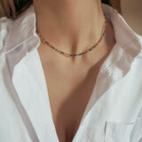 Delicate colorful crystals necklace - GG Unique