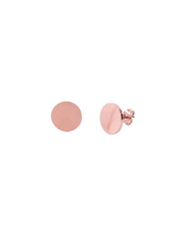 Rose gold plated round minimalist earrings - GG Unique