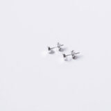 Minimal silver round earrings - GG Unique