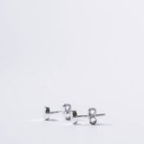 Minimal silver round earrings - GG Unique