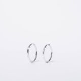 Silver medium hoop earrings - GG Unique