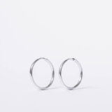 Silver medium hoop earrings - GG Unique