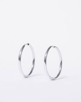 Minimal silver hoop earrings - GG Unique