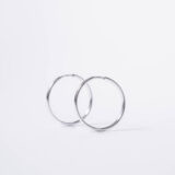 Minimal silver big hoop earrings - GG Unique