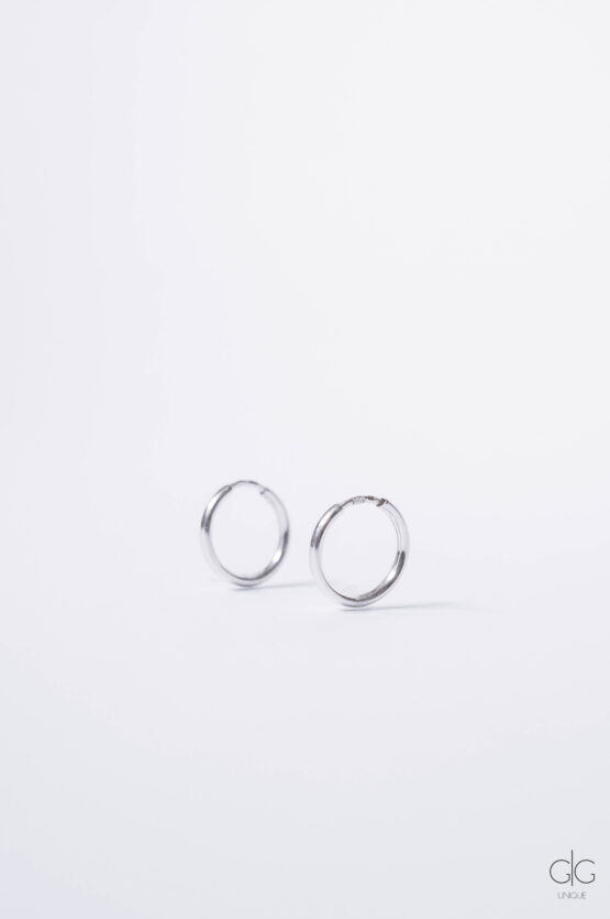Silver mini hoop earrings - GG Unique