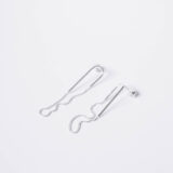 Minimal silver long earrings - GG Unique