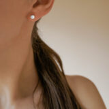 Minimal silver round earrings - GG Unique