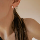Minimal silver round earrings - GG Unique