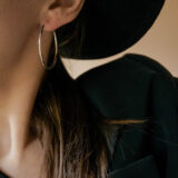 Minimal silver big hoop earrings - GG Unique