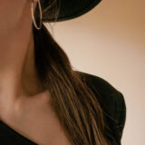 Minimal silver big hoop earrings - GG Unique
