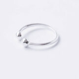 Silver ring with small bubbles -GG Unique