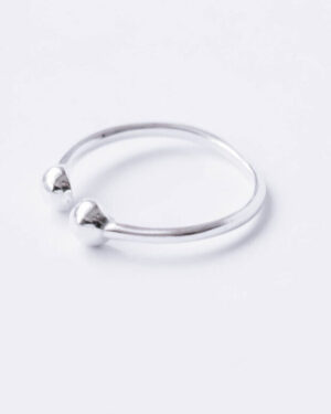 Silver ring with small bubbles -GG Unique