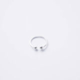 Silver ring with small bubbles -GG Unique