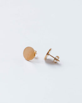 Gold plated round minimalist earrings - GG Unique