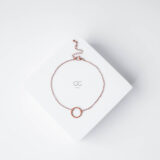 Minimal rose gold circle anklet - GG Unique