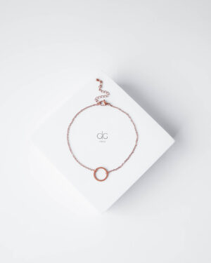 Minimal rose gold circle anklet - GG Unique