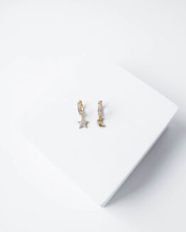 Star and moon earrings - GG Unique
