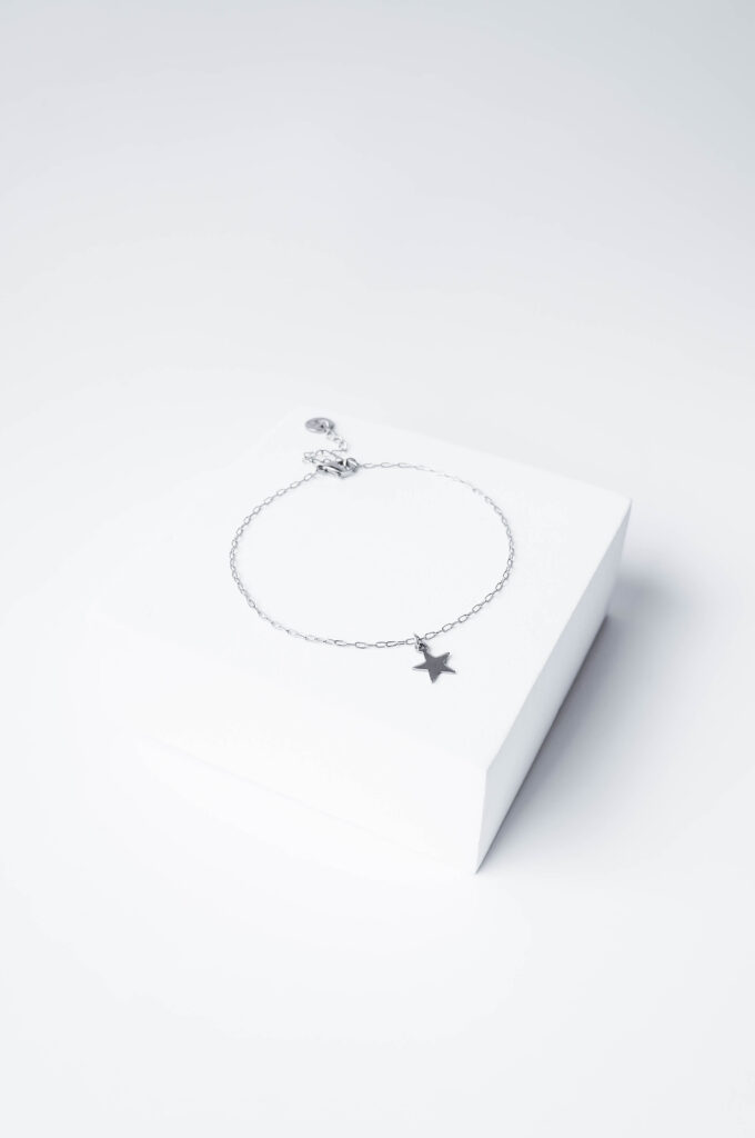 Anklet with a star in silver - GG Unique