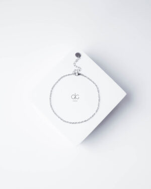Minimal silver chain anklet - GG Uniquev