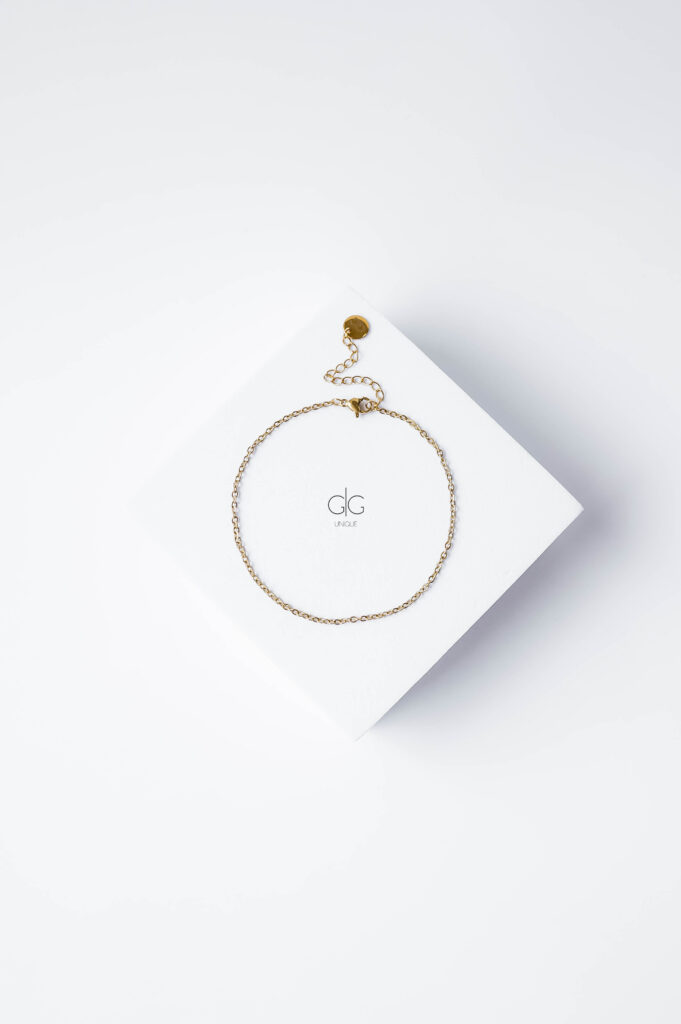 Minimal gold chain anklet - GG Unique