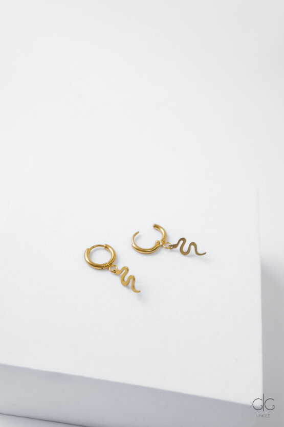Mini hoop snake earrings - GG Unqie