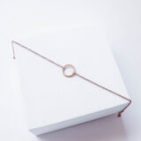 Minimal rose gold circle anklet - GG Unique
