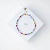 Colorful howlite stone anklet in gold - GG Unique