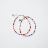 Colorful howlite stone anklet in silver - GG Unique