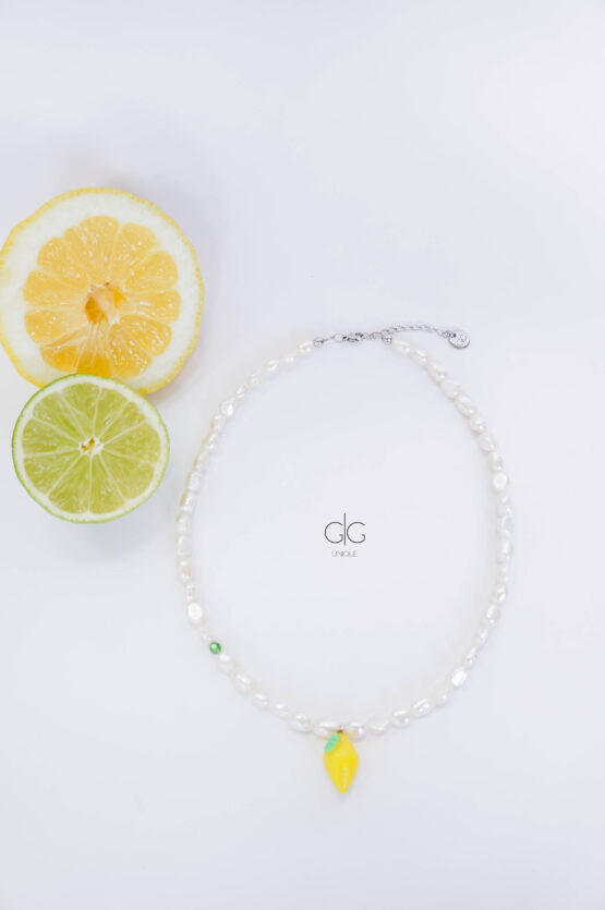 Lemon pearl necklace - GG Unique