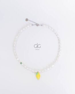 Lemon pearl necklace - GG Unique