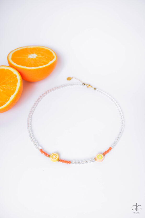 Double orange necklace - GG Unique