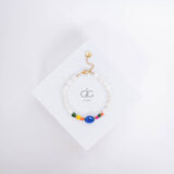 Pearl bracelet with colorful crystals - GG Unique