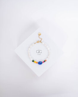 Pearl bracelet with colorful crystals - GG Unique