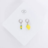 Mini hoop lemon earrings - GG Unique