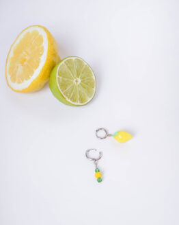Mini hoop lemon earrings - GG Unique