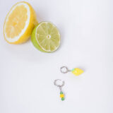 Mini hoop lemon earrings - GG Unique
